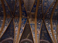 Cathedrale d'Albi 10  天井のズームアップです　煉瓦に漆喰を塗り、彩色、緻密に描画されています　美しいです